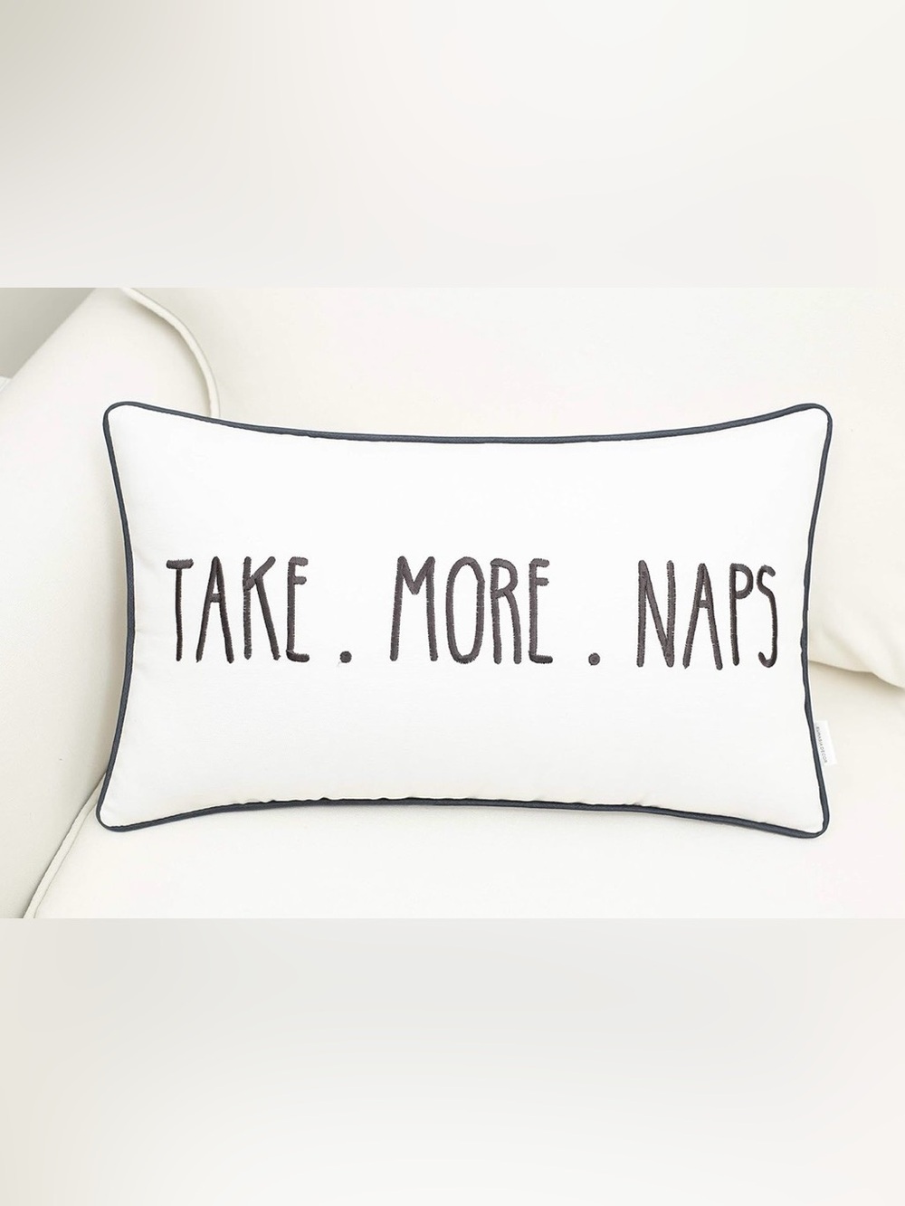 “Take More Naps” 12 x 20 Embroidered Pillow Cover